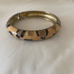 Express enamel coated animal print bangle